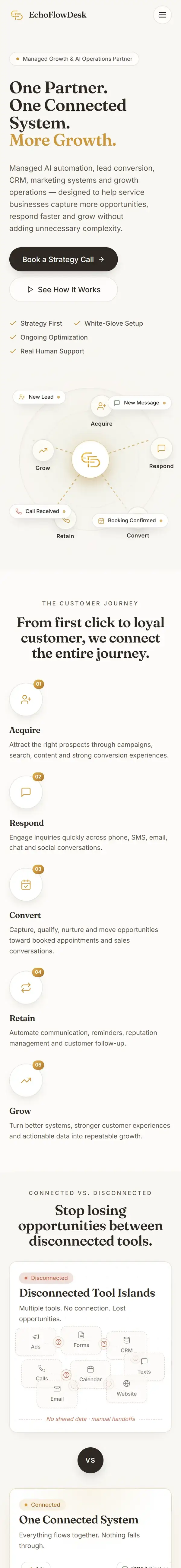 Client website screenshot